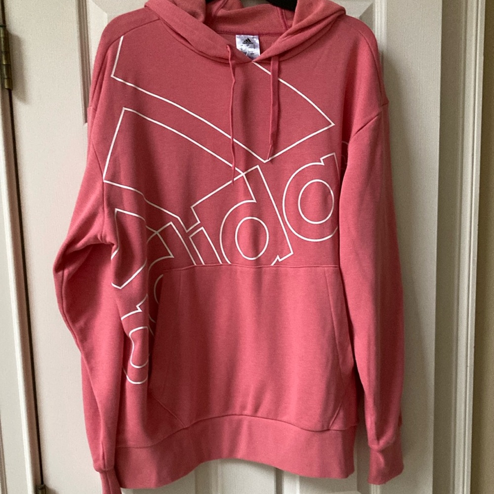 New with tags Adidas Coral  Hoodie with front pockets.